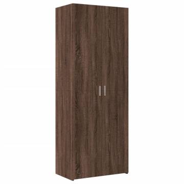  Highboard Brown Oak 70x42.5x185 cm Engineered Wood