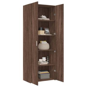  Highboard Brown Oak 70x42.5x185 cm Engineered Wood