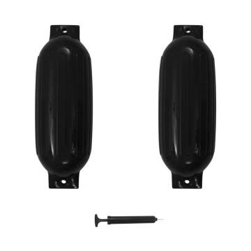  Boat Bumper 2 pcs Black 69x21.5 cm PVC