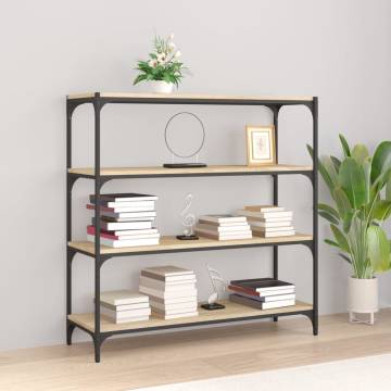  Book Cabinet Sonoma Oak 100x33x100 cm Engineered Wood and Steel