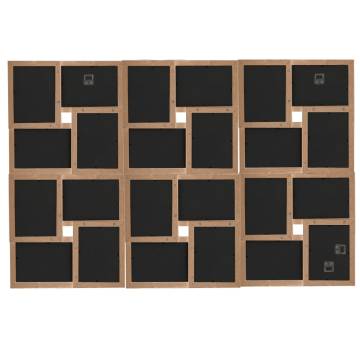  Collage Photo Frame for 24x(10x15 cm) Picture Light Brown MDF