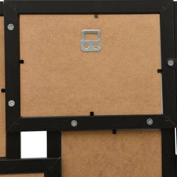  Collage Photo Frame for 24x(10x15 cm) Picture Black MDF