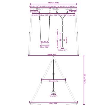  Outdoor Swing Set with Swing and Disc Swing