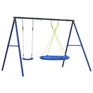  Outdoor Swing Set with Swing and Saucer Swing