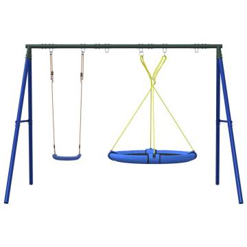  Outdoor Swing Set with Swing and Saucer Swing