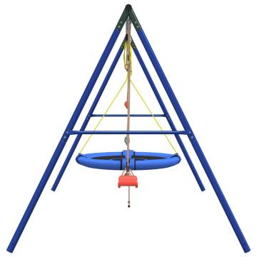  Outdoor Swing Set with Swing, Ladder, Saucer Swing