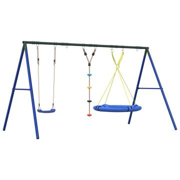  Outdoor Swing Set with Swing, Disc Swing, Saucer Swing