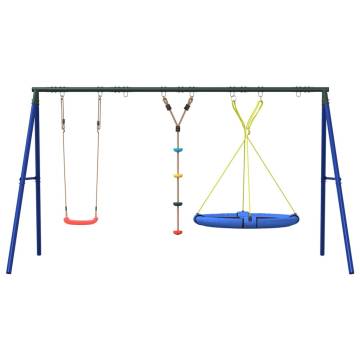  Outdoor Swing Set with Swing, Disc Swing, Saucer Swing