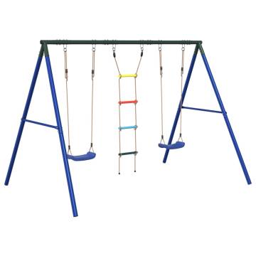  Outdoor Swing Set with Swings and Ladder