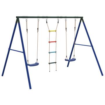  Outdoor Swing Set with Swings and Ladder