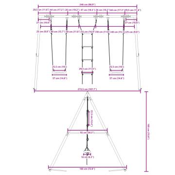  Outdoor Swing Set with Swings and Ladder