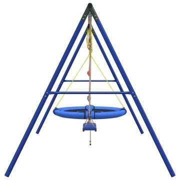  Outdoor Swing Set with Swing, Ladder, Saucer Swing