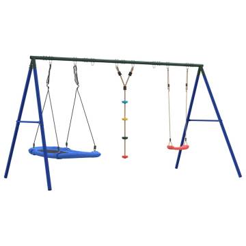  Outdoor Swing Set with Swing, Disc Swing, Nest Swing