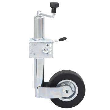  Trailer Jack Wheel 60 mm with 2 Support Tubes and 3 Split Clamps