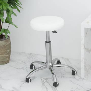  Office Swivel Chair White Faux Leather