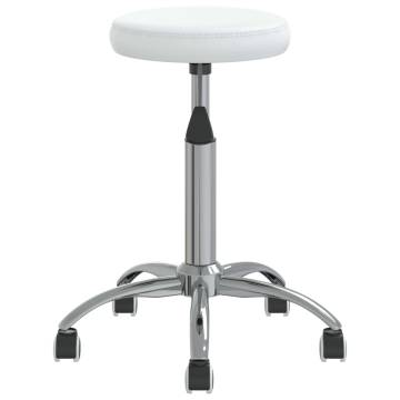  Office Swivel Chair White Faux Leather