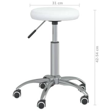  Office Swivel Chair White Faux Leather