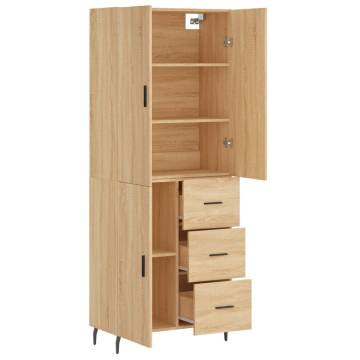  Highboard Sonoma Oak 69.5x34x180 cm Engineered Wood