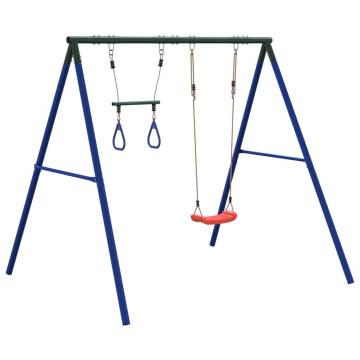  Outdoor Swing Set with Swing and Trapeze