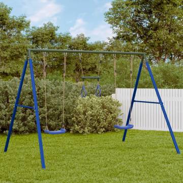  Outdoor Swing Set with Swings and Trapeze