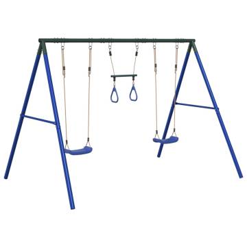  Outdoor Swing Set with Swings and Trapeze