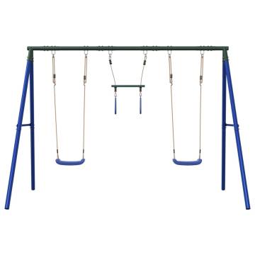  Outdoor Swing Set with Swings and Trapeze