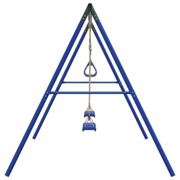  Outdoor Swing Set with Swings and Trapeze