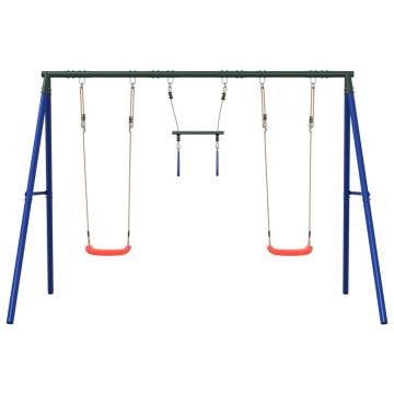  Outdoor Swing Set with Swings and Trapeze