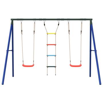  Outdoor Swing Set with Swings and Ladder