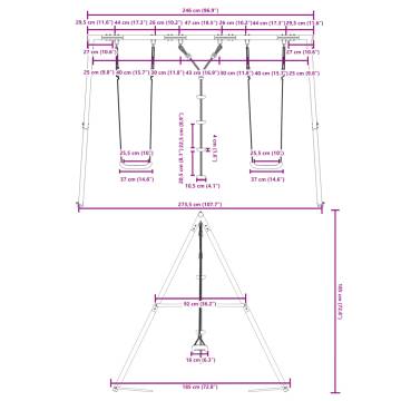  Outdoor Swing Set with Swings and Disc Swing