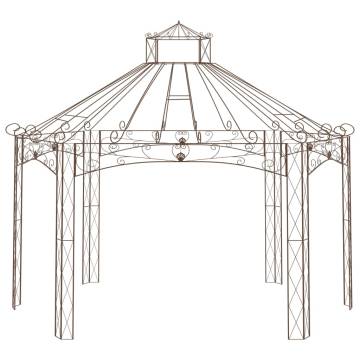  Garden Pavilion Antique Brown 558x350x408 cm Iron