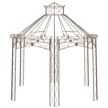  Garden Pavilion Antique Brown 558x350x408 cm Iron