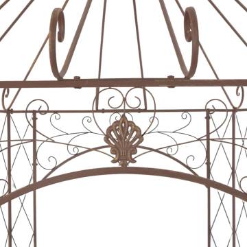  Garden Pavilion Antique Brown 558x350x408 cm Iron