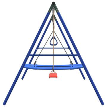  Outdoor Swing Set with Swing, Trapeze, Nest Swing