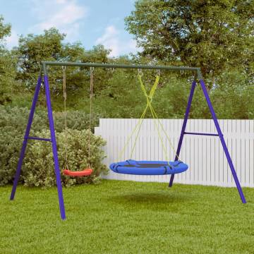  Outdoor Swing Set with Swing and Saucer Swing