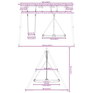  Outdoor Swing Set with Swing and Saucer Swing