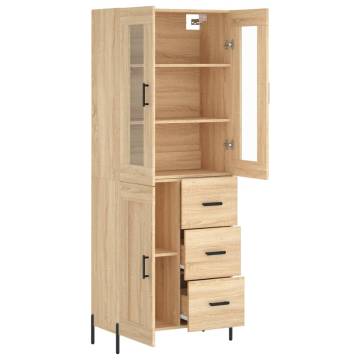  Highboard Sonoma Oak 69.5x34x180 cm Engineered Wood