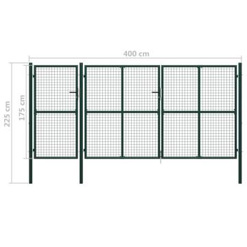  Garden Gate Steel 400x175 cm Green