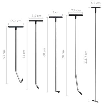  5 Piece Paintless Dent Repair Set Stainless Steel