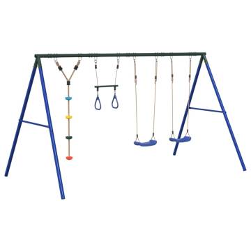  Outdoor Swing Set with Swings. Trapeze. Disc Swing