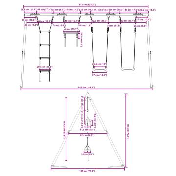  Outdoor Swing Set with Swings. Trapeze. Ladder