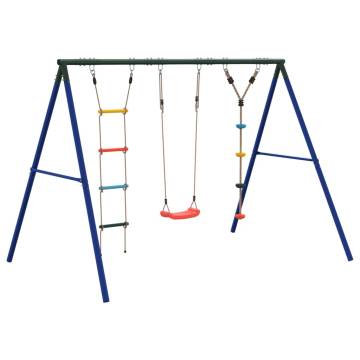  Outdoor Swing Set with Swing. Ladder. Disc Swing