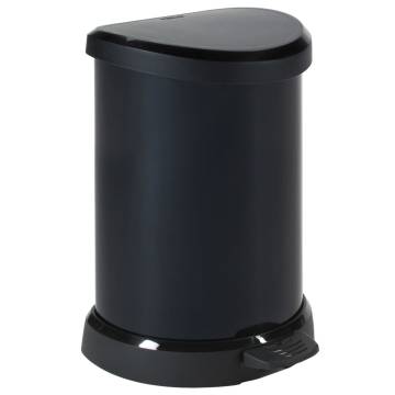 Curver Deco Pedal Bin with Inner Bin 20L Metallic Black