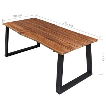  Dining Table 170x90x75 cm Solid Acacia Wood