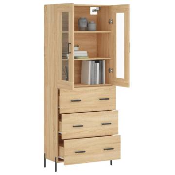  Highboard Sonoma Oak 69.5x34x180 cm Engineered Wood