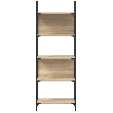 Bookshelf 5-Tier Sonoma Oak 60.5x24x166.5 cm Engineered Wood