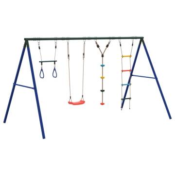  Outdoor Swing Set with Swing. Trapeze. Ladder. Disc Swing