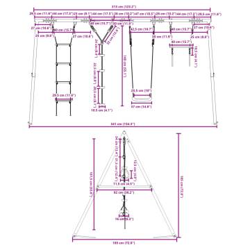  Outdoor Swing Set with Swing. Trapeze. Ladder. Disc Swing