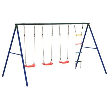  Outdoor Swing Set with Swings and Ladder