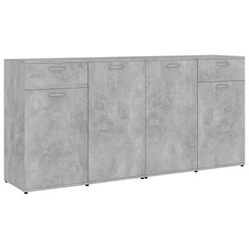  Sideboard Concerte Grey 160x36x75 cm Engineered Wood